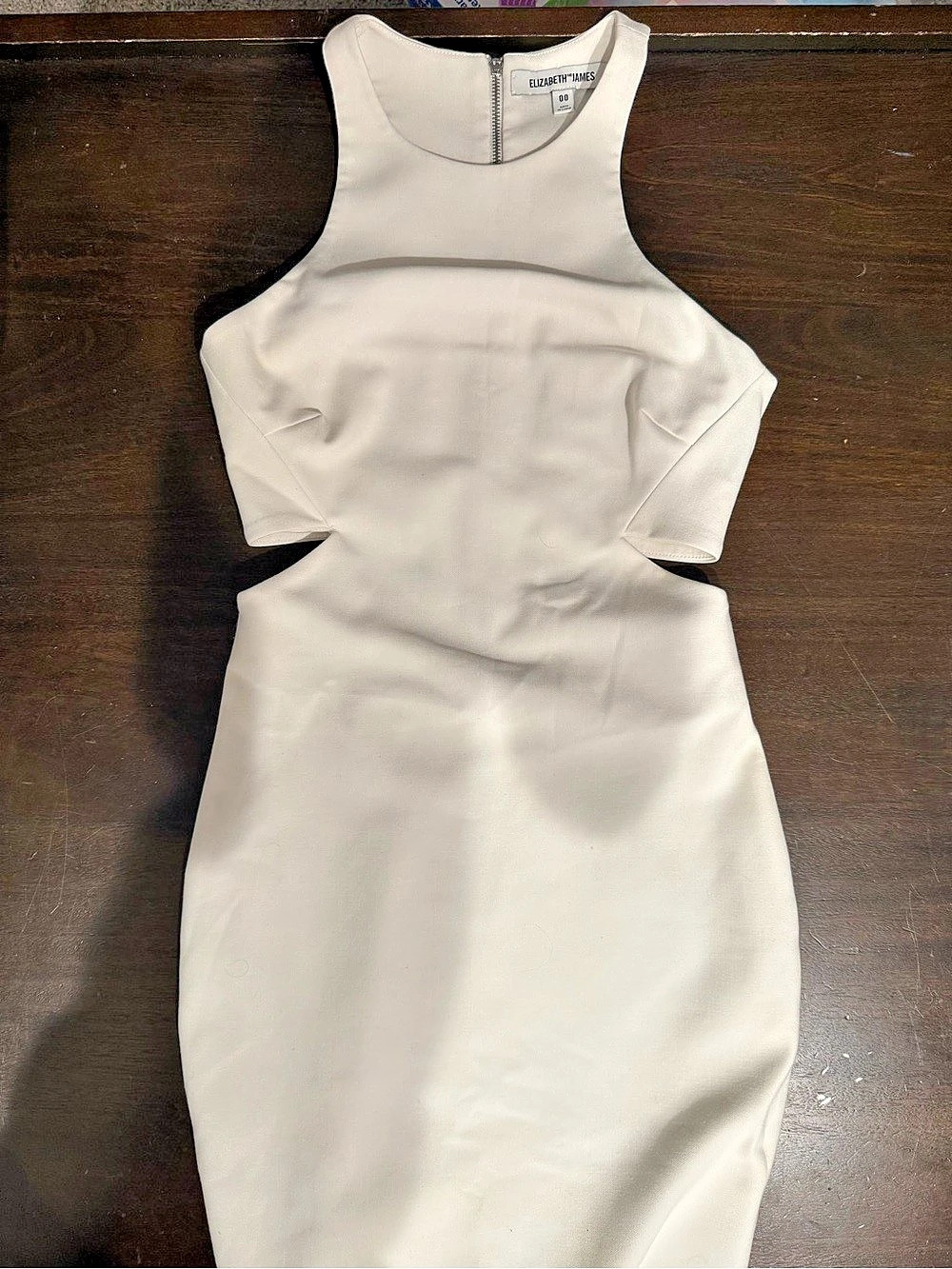 Elizabeth and James Cutout Mini Dress in Cream Size 00 Like New